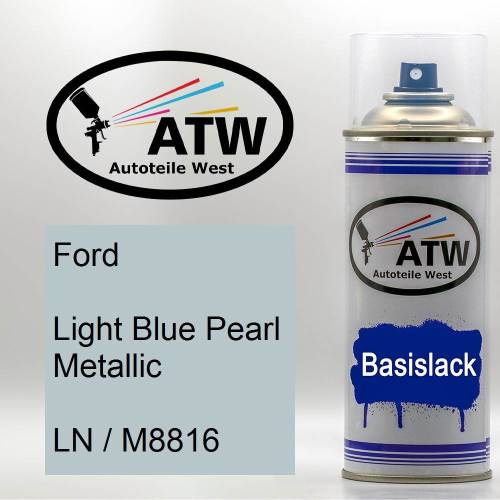Ford, Light Blue Pearl Metallic, LN / M8816: 400ml Sprühdose, von ATW Autoteile West.